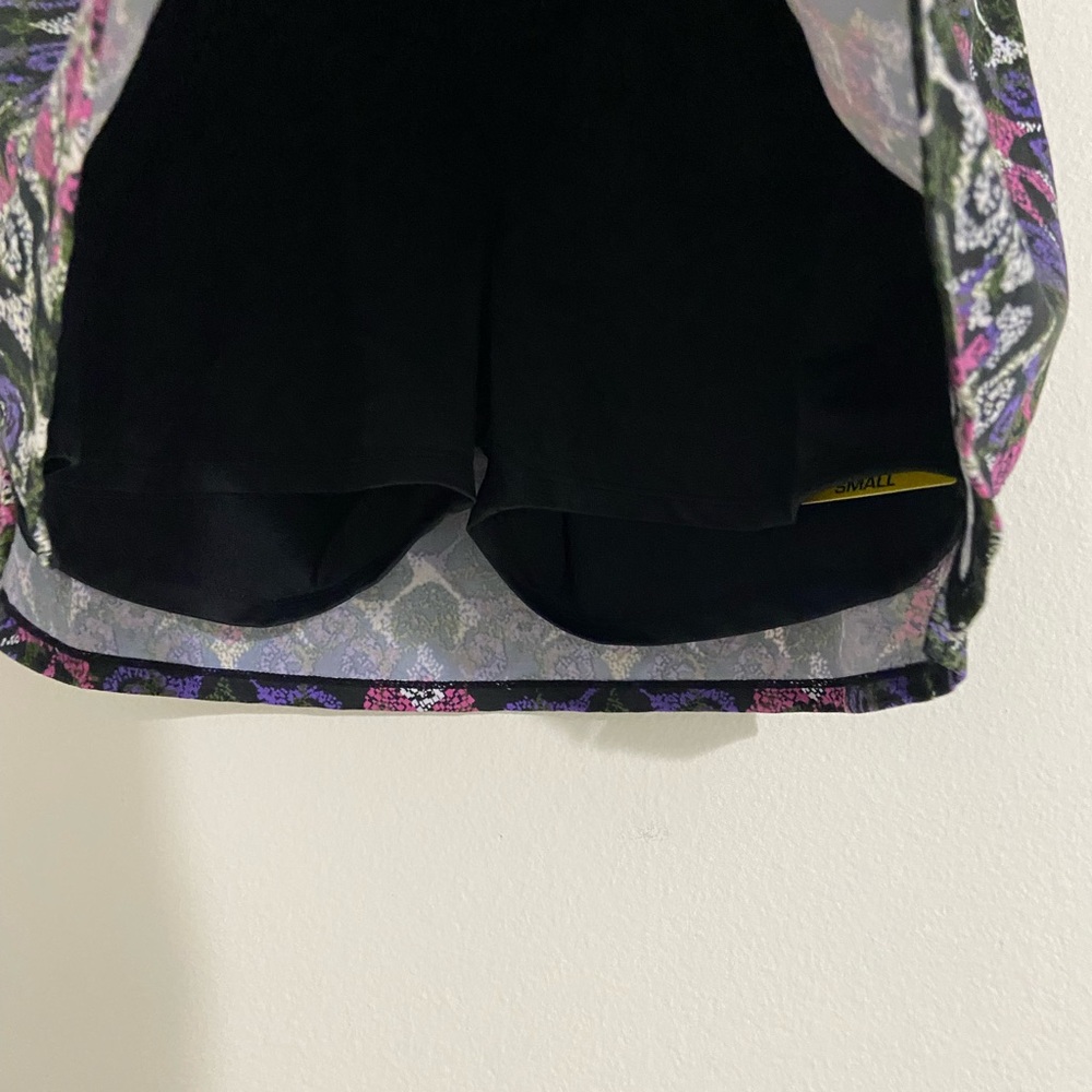 Tranquility Women’s Patterned Mini Skirt in Black, Purple & Pink - Picture 4 of 5